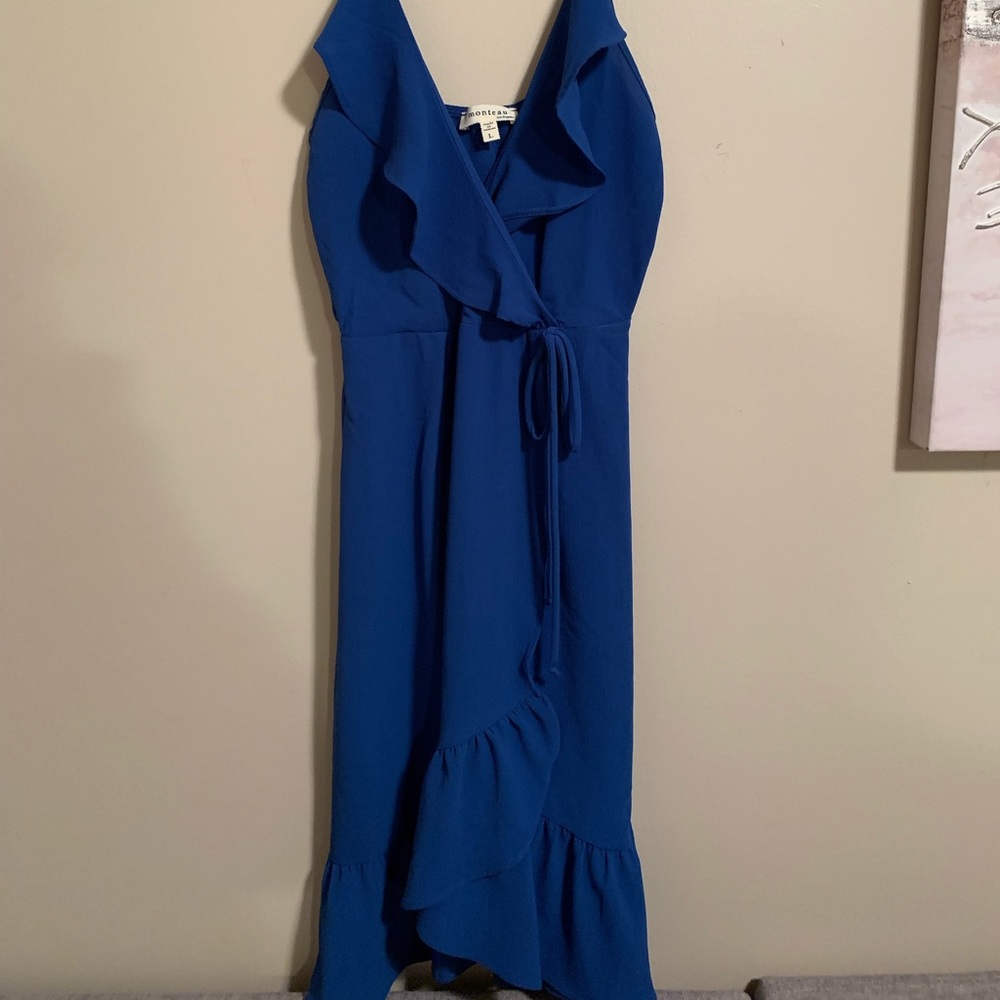 Blue wrap dress NWT
